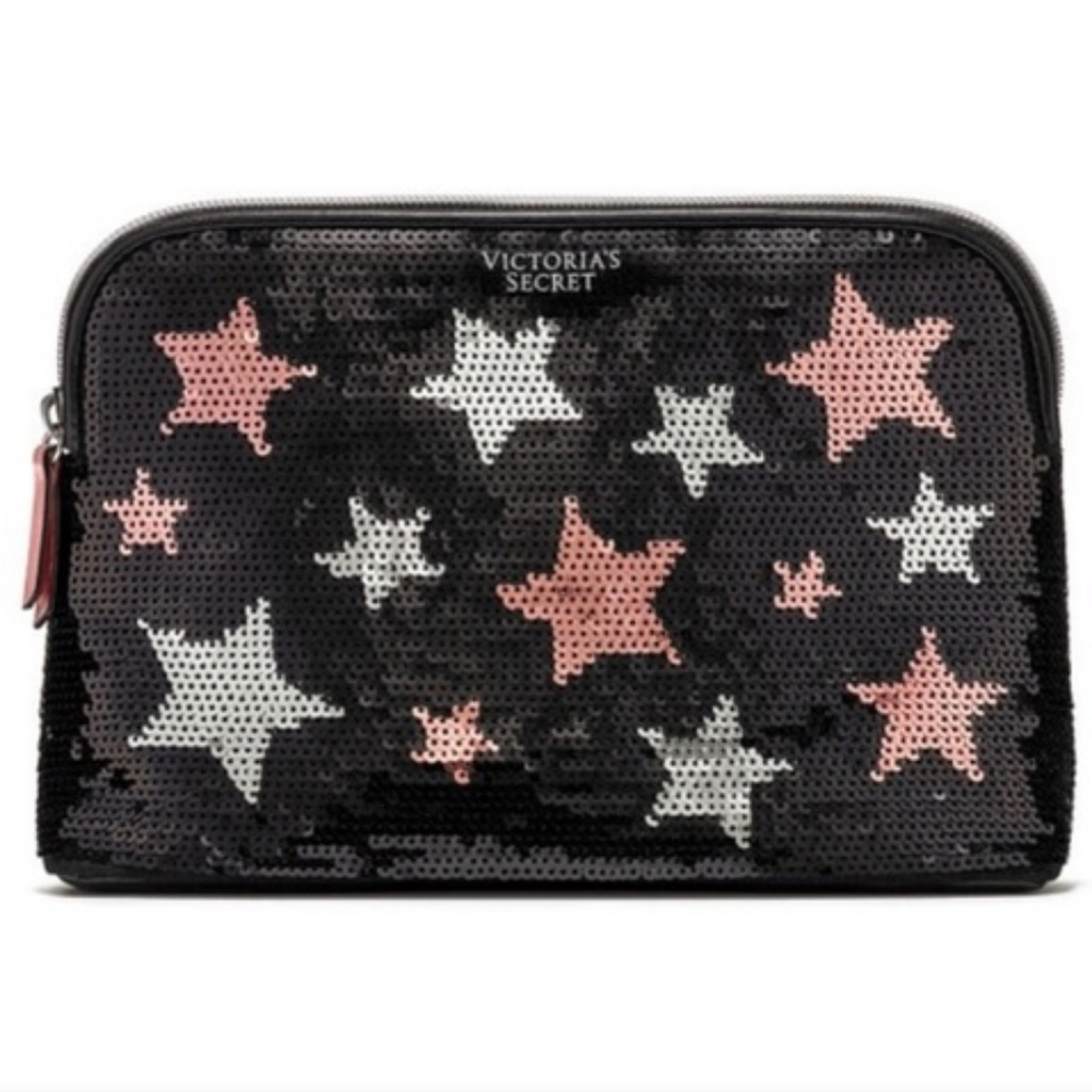 Victoria's Secret Sequined Stars Makeup Bag